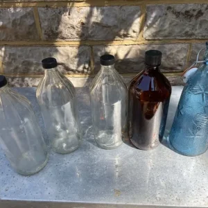 Glass bottles with lids