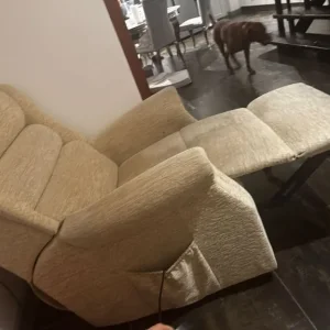 Sofa and armchair suite including recliner