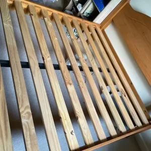 Pine double bed frame as new - Image 2