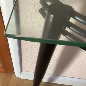 Half-Moon Console Table With Oblong Toughened Glass Top - Image 3