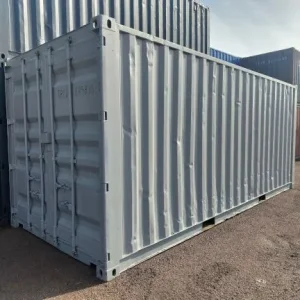 Refurbished 20ft Shipping Containers – Light Grey, Dark Grey, Blue - Image 5