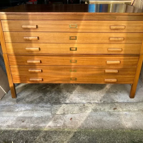 Mid Century Plan Chest - 6 Drawer