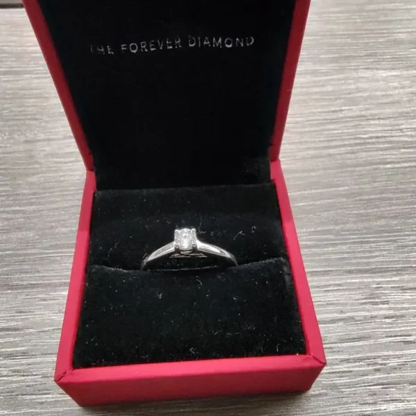 H Samuel White Gold Engagement Ring .25ct Diamond
