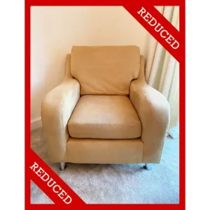 Arighi Bianchi Mustard Moleskin Lounge Chair