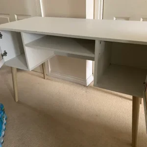 White wooden solid desk 120x55x76 - Image 2