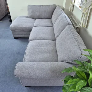 DFS Right Hand Facing Arm Corner Sofa in Grey - Image 4