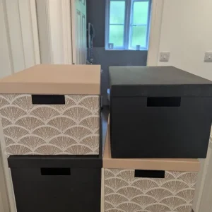 12 cardboard storage boxes - Image 3