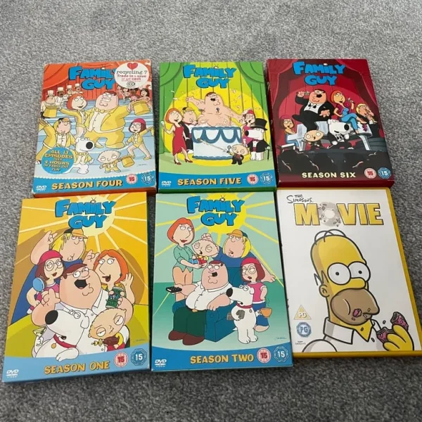 Family Guy and Simpson DVDs
