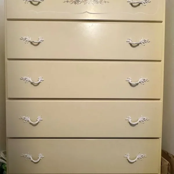 Vintage large 5 drawer chest