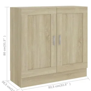 Book Cabinet Sonoma Oak 82.5x30.5x80 cm Engineered Wood - Image 3
