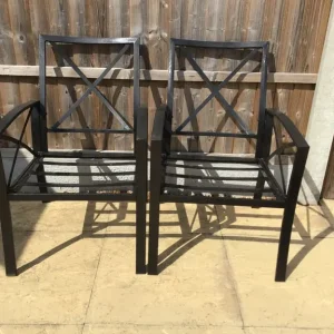 2 Metal Garden Chairs - Image 2