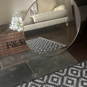 As new large gold mirror