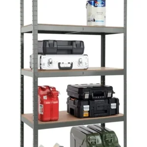 Storage Affairs Heavy Duty Garage Shelving: 180 x 90 x 40 (cm) Grey - Image 4