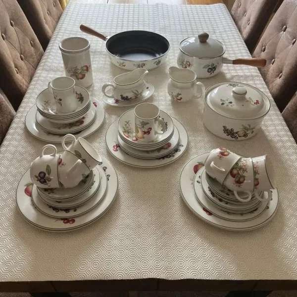 Marks and Spencer’s Ashberry dinner set, gravy boat, pans and casserole dish