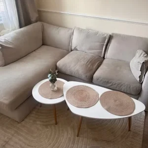 Edgware Luxe Chenille Left Corner Sofa - Palen Linen - Image 2