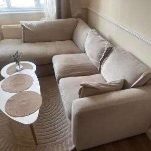 Edgware Luxe Chenille Left Corner Sofa - Palen Linen - Image 3
