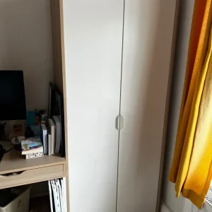 Scandinavian hanging wardrobe with chest of drawers