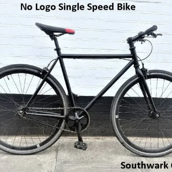 Single Speed Bike – 20" Frame, Black, V Brakes