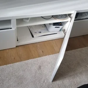White IKEA TV Bench - Image 2