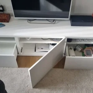 White IKEA TV Bench - Image 3