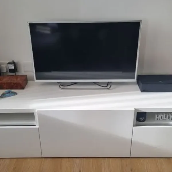 White IKEA TV Bench