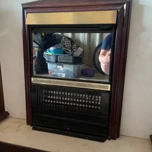 Wooden Fireplace and Electric Fire - Image 2