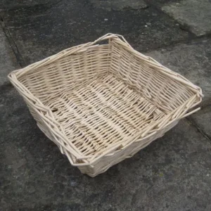 2 Wickerwork Baskets – One with Handle, One Without - Image 5