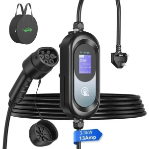 EV Charger Type 2 to 3 Pin, 8M, 13A Adjustable, 12 Hours Delay, Touch Control, 3.3kW - Image 3