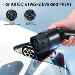 EV Charger Type 2 to 3 Pin, 8M, 13A Adjustable, 12 Hours Delay, Touch Control, 3.3kW - Image 7