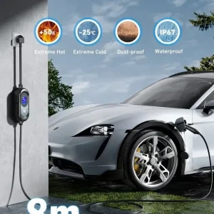 EV Charger Type 2 to 3 Pin, 8M, 13A Adjustable, 12 Hours Delay, Touch Control, 3.3kW - Image 8
