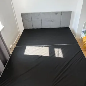 King size bed with used mattress