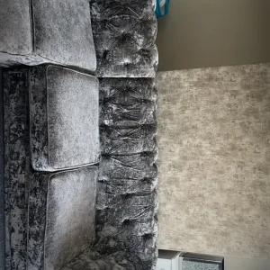 Grey chesterfield corner sofa - Image 3