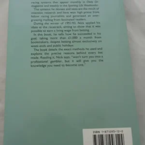 Betting for a Living by Nick Mordin - Hardback - Image 2