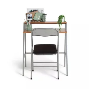 Home Office Desk and Chair Set - Black - Image 3
