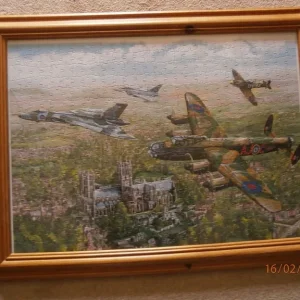 Framed Jigsaw of Military Aircraft