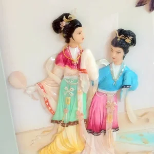 1950's Vintage Chinese Framed Picture Box - Image 3