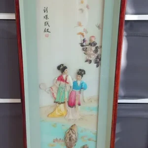 1950's Vintage Chinese Framed Picture Box