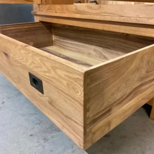 Rustic Oak Wardrobe, Dresser and Bedside - Image 4