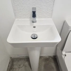 Sink, tap and pedestal less than a year old - Image 2