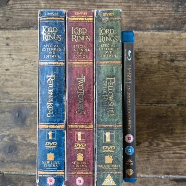 Lord of the Rings DVDs and The Hobbit Blu-ray