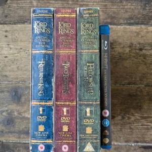 Lord of the Rings DVDs and The Hobbit Blu-ray