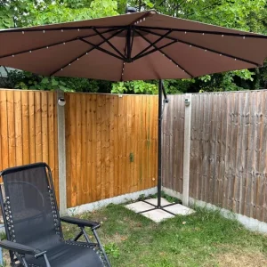 Garden parasol coffee 3x3 m cantilever parasol