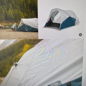 Quechua 2-person 2-second fresh and black tent with awning - Image 2