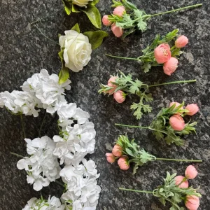 Artificial flowers for decoration 14 pieces