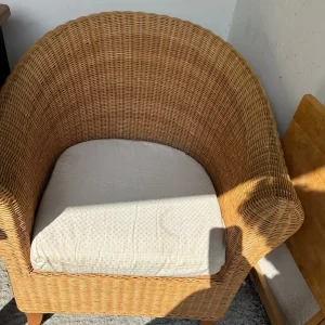 Rattan Armchair with Cushion - Image 2