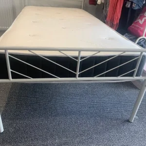 Single bed with frame and mattress