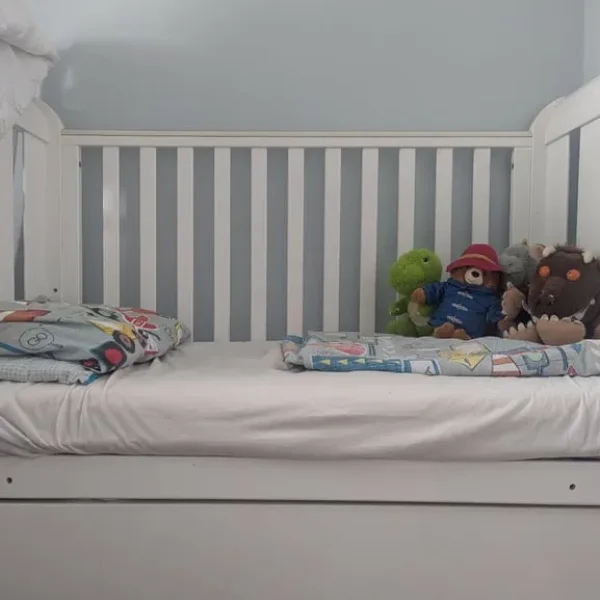 Tutti Bambini cot bed. Sleigh design