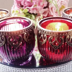 4 Moroccan-Style Tea Light Candle Holders - Image 3