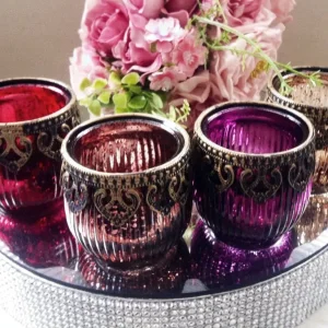 4 Moroccan-Style Tea Light Candle Holders - Image 4