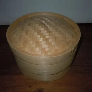 Bamboo food steamer and beechwood rolling pin with sifter - Image 2
